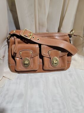 Coach 65th Anniversary Brown Leather Double-Turnlock Shoulder Bag